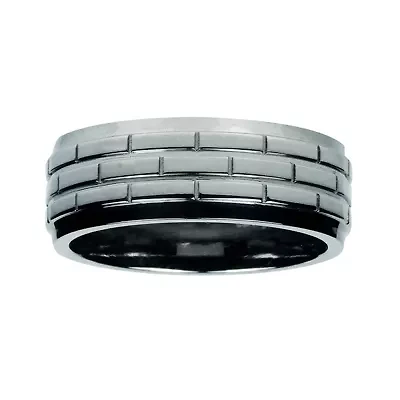 Mens 8mm Titanium Wedding Band