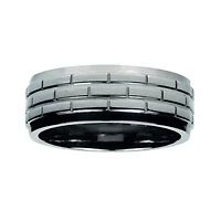Mens 8mm Titanium Wedding Band