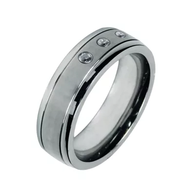 Mens 1/10 CT.T.W. Natural Diamond Cobalt Wedding Band