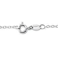 Silver Treasures Womens White Cultured Freshwater Pearl Sterling Silver 18 Inch Pendant Necklace