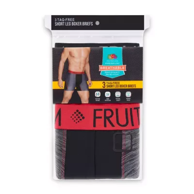 Fruit of the Loom Mens 3 Pack Boxer Briefs Bpp3slc