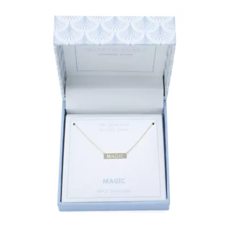 Silver Treasures Magic Womens 14K Gold Over Silver 16 Inch Pendant Necklace