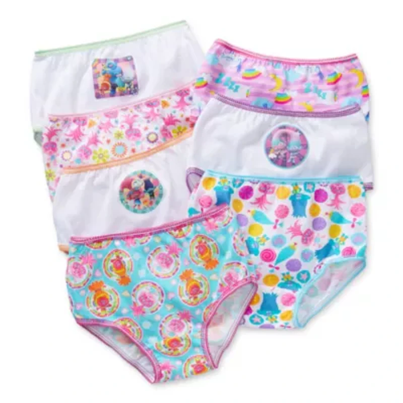 Toddler Girls Trolls 7 Pack Brief Panty Tgup1413