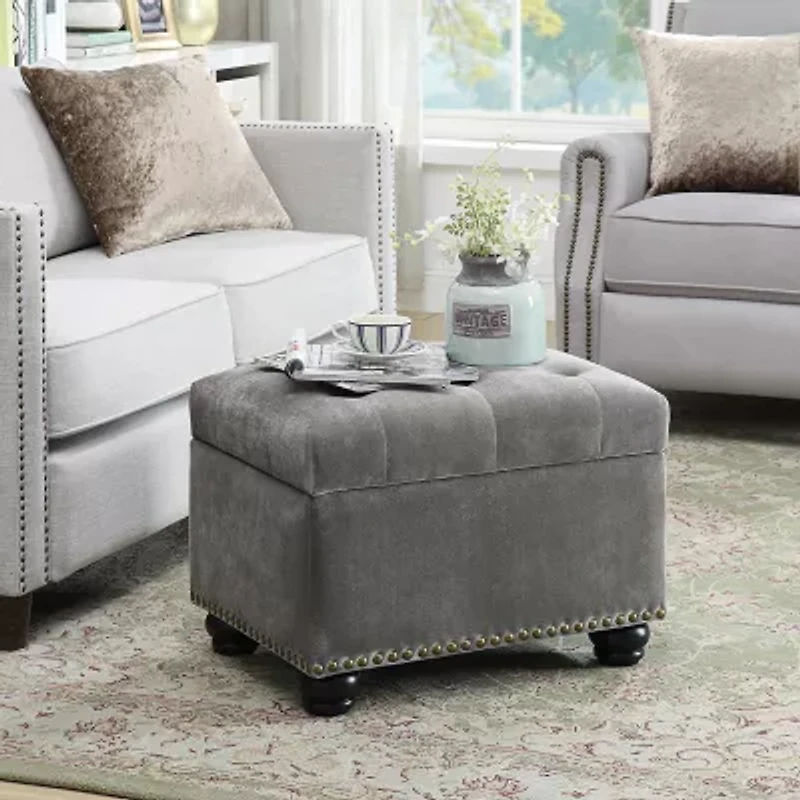 Designs4comfort 5th Avenue Tufted Storage Ottoman