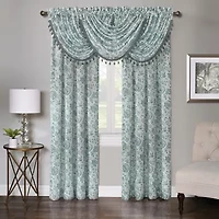Regal Home Regency Watercolor Floral Rod Pocket Light-Filtering Single Curtain Panel