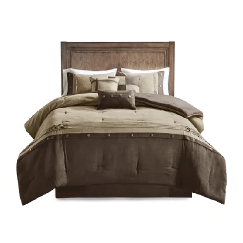 Madison Park Westbrook 7-Pc. Faux Suede Comforter Set