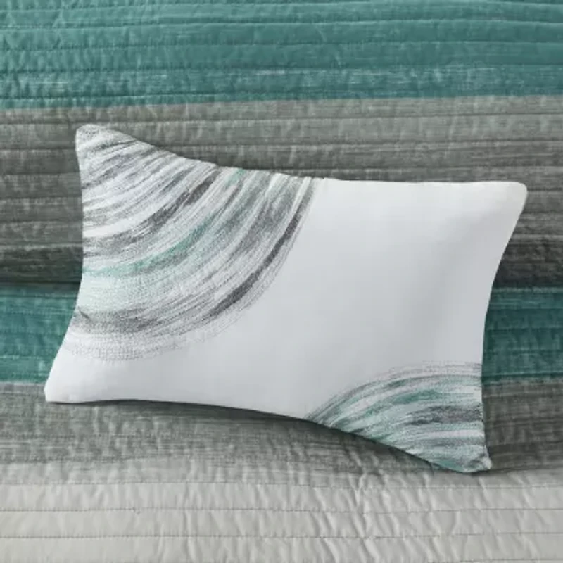 Madison Park Essentials Barret 6-Pc Quilt Set With Cotton Bed Sheets