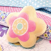 Intelligent Design Kids Blooming Butterflies Antimicrobial Reversible Quilt Set with decorative pillow