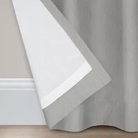 Fieldcrest Luxury Alden Linen Rod Pocket Back Tab Light-Filtering Single Curtain Panel