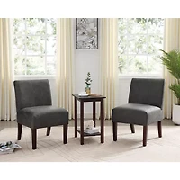 3-pc. Upholstered Slipper Chair