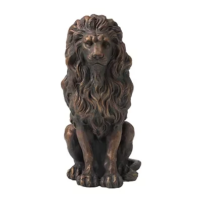 Glitzhome 20.75" Mgo Standing Lion Figurine