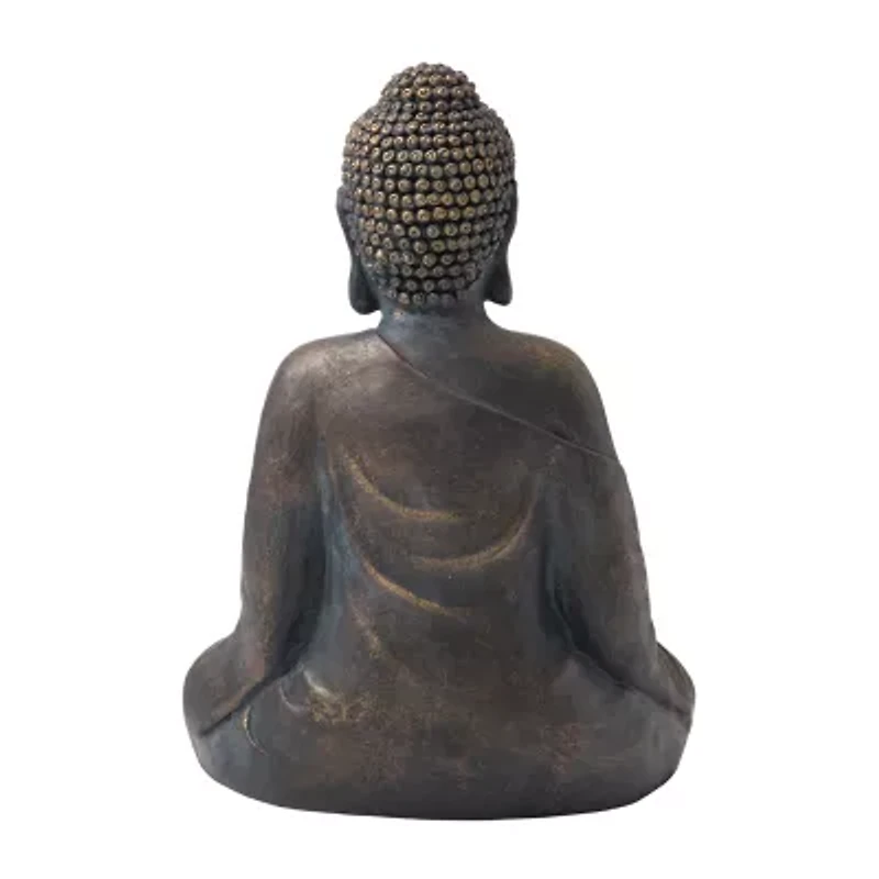 Glitzhome 19" Mgo Meditating Buddha Figurine