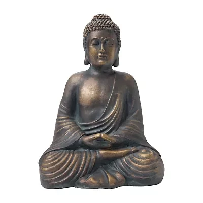 Glitzhome 19" Mgo Meditating Buddha Figurine