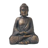 Glitzhome 19" Mgo Meditating Buddha Figurine