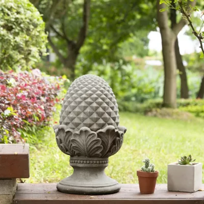 Glitzhome 16.5" Mgo Artichoke Garden Figurine