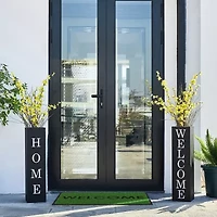 Glitzhome 30H Double Sided Black Boxed Outdoor Planters