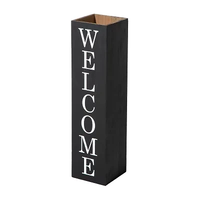 Glitzhome 30H Double Sided Black Boxed Outdoor Planters