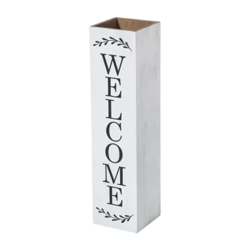 Glitzhome 30" Double Sided White Boxed Outdoor Planters