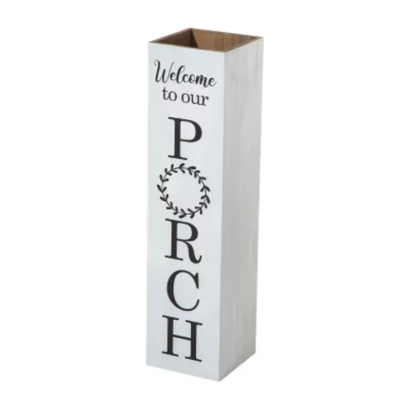 Glitzhome 30" Double Sided White Boxed Outdoor Planters