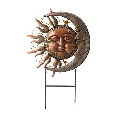 Glitzhome Metal Sun And Moon Not Applicable Yard Art