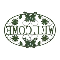 Glitzhome Outdoor Butterfly Solid Metal Wall Art