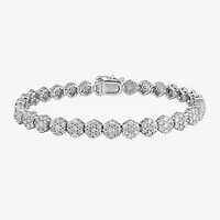 Diamond Blossom 5 CT.T.W. Natural Diamond 14K White Gold Tennis Bracelet