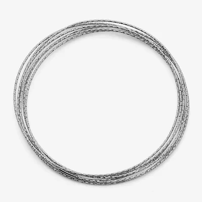 Unisex Adult Sterling Silver Bangle Bracelet