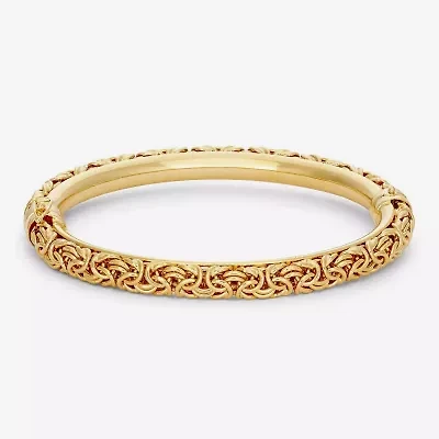 Unisex Adult 14K Gold Over Silver Bangle Bracelet