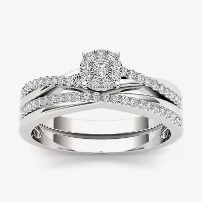 1/4 CT.T.W. Natural Diamond 10K White Gold Engagement Ring