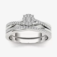 1/4 CT.T.W. Natural Diamond 10K White Gold Engagement Ring