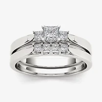 1/2 CT.T.W. Natural Diamond 14K White Gold Bridal Set