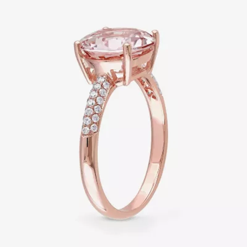 Pink Morganite 14K Gold Engagement Ring