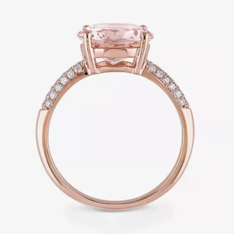 Pink Morganite 14K Gold Engagement Ring