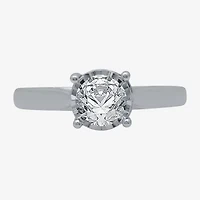 (H-I / I1) Womens 1 CT. T.W. Lab Grown White Diamond 10K Gold Round Solitaire Engagement Ring