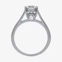 (H-I / I1) Womens 1 CT. T.W. Lab Grown White Diamond 10K Gold Round Solitaire Engagement Ring