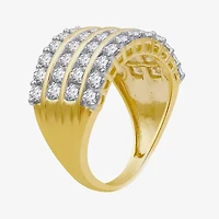Womens 2 CT. T.W. Natural White Diamond 10K Gold Anniversary Band