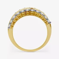 Womens 2 CT. T.W. Natural White Diamond 10K Gold Anniversary Band