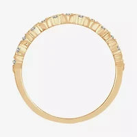 Womens 1/ CT. T.W. Natural White Diamond 10K Gold Wedding Band