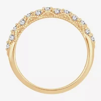 Womens 1/4 CT. T.W. Natural White Diamond 10K Gold Anniversary Wedding Band