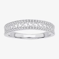 Womens 1/5 CT. Natural White Diamond 10K Gold Anniversary Wedding Band