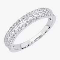 Womens 1/5 CT. Natural White Diamond 10K Gold Anniversary Wedding Band