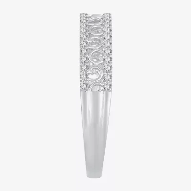 Womens 1/5 CT. Natural White Diamond 10K Gold Anniversary Wedding Band