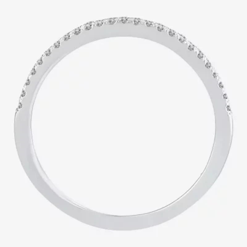 Womens 1/5 CT. Natural White Diamond 10K Gold Anniversary Wedding Band