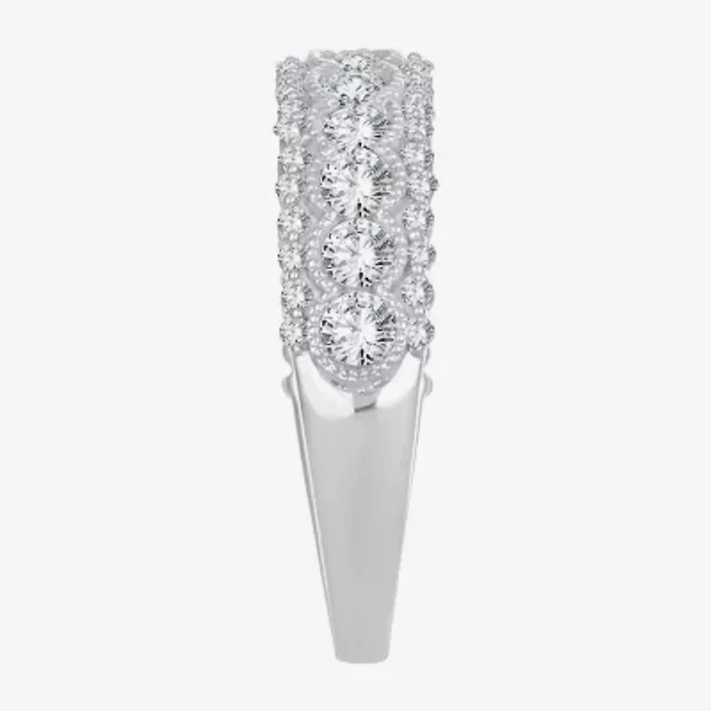 Womens 1 CT. T.W. Natural White Diamond 10K Gold Anniversary Wedding Band