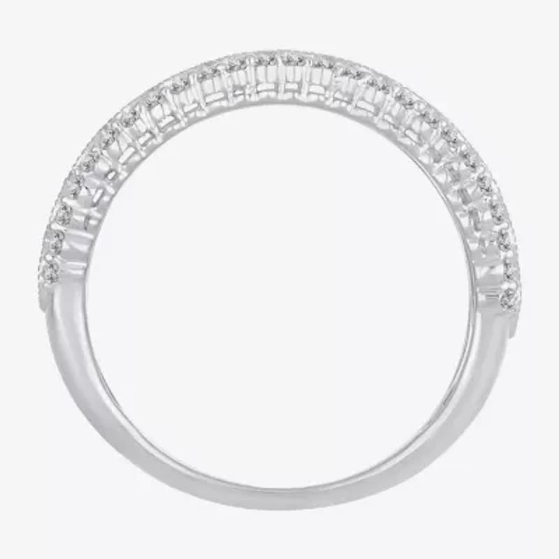 Womens 1 CT. T.W. Natural White Diamond 10K Gold Anniversary Wedding Band
