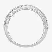 Womens 1 CT. T.W. Natural White Diamond 10K Gold Anniversary Wedding Band