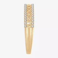 Womens 1/5 CT. Natural White Diamond 10K Gold Anniversary Wedding Band