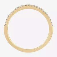 Womens 1/5 CT. Natural White Diamond 10K Gold Anniversary Wedding Band