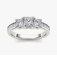 2 CT.T.W. Natural Diamond 14K White Gold 3-Stone Engagement Ring