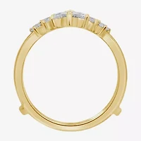 Womens 1 CT. T.W. Natural White Diamond 14K Gold Wedding Ring Guard